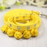 Собачья ошейник Круг Круг маленький собака с колоколом со свинцом колокольчика, кошачья собачья цепь собака веревка плюшевая биб