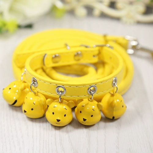 Собачья ошейник Круг Круг маленький собака с колоколом со свинцом колокольчика, кошачья собачья цепь собака веревка плюшевая биб