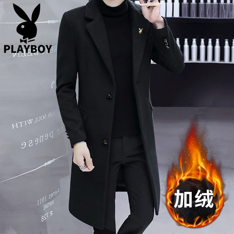 Плейбой, длинное trench coat, тренд демисезонное шерстяное пальто, макси длина, slim fit