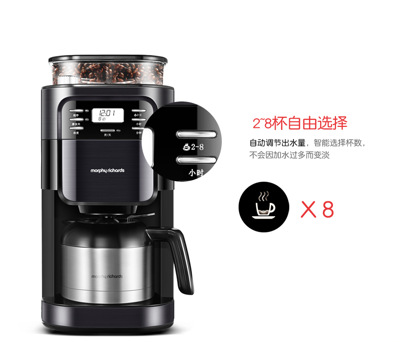 máy pha cà phê gia đình giá rẻ	 MORPHY RICHARDS / 摩 飞 Máy pha cà phê MR1028 nhà tự động nhỏ giọt thông minh của Mỹ - Máy pha cà phê máy xay cafe công nghiệp