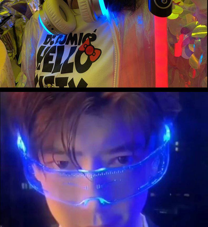 2023 Neon Party El Glasses El Wire неоновые светодиодные солнцезащитные очки свет 
