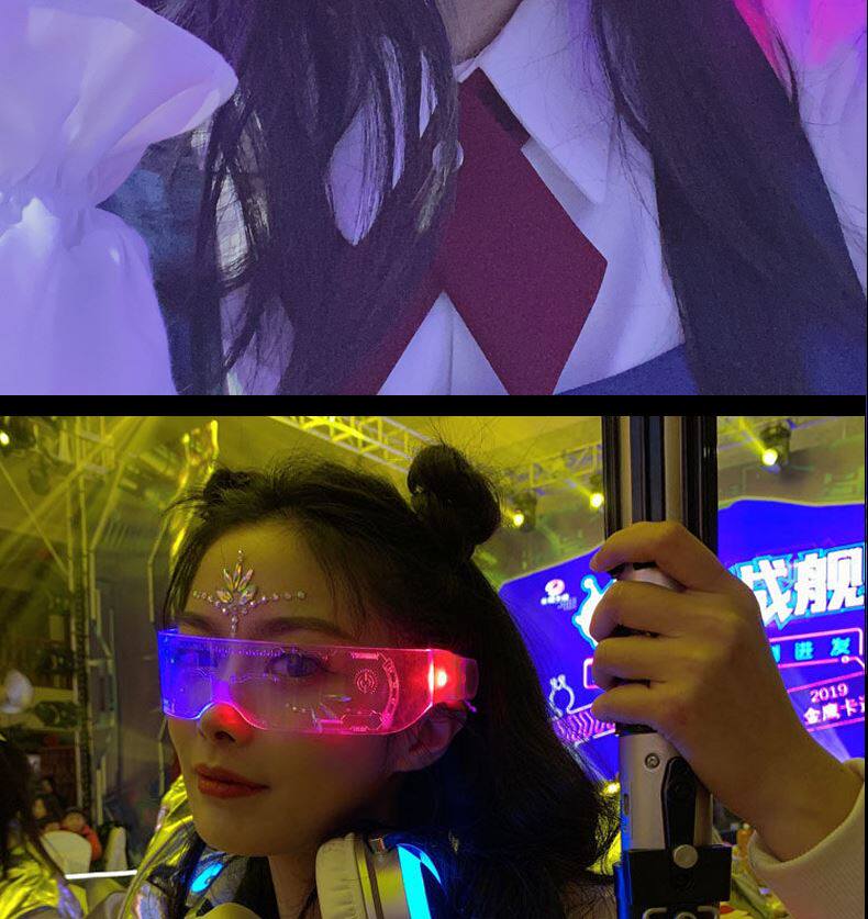 2023 Neon Party El Glasses El Wire неоновые светодиодные солнцезащитные очки свет 