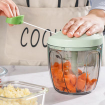 Multifunctional garlic mashing machine vegetable cutter household hand-pulled cooking machine kitchen artifact garlic minced ginger meat shredder vegetable shredder large