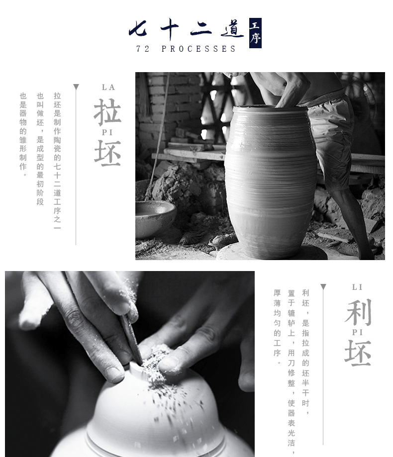 Jingdezhen porcelain of large vases, ceramic flower arrangement craft sitting room adornment villa hotel furnishing articles crackle