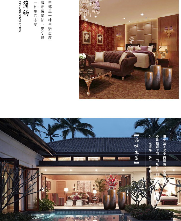 Jingdezhen ceramic hotel villa covers large vases, the sitting room porch flower flower decoration flower arranging furnishing articles