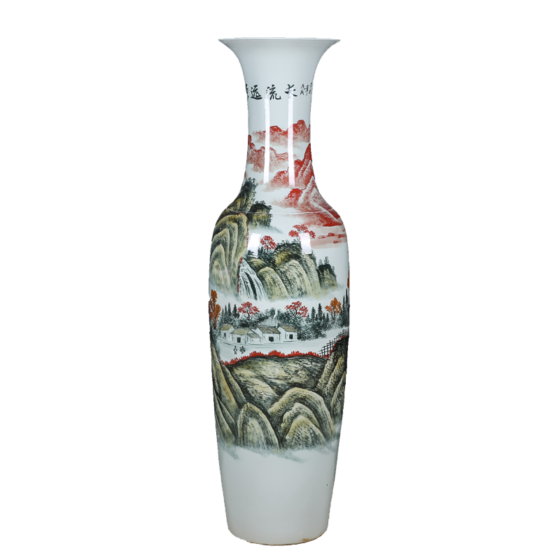 Thousands of flame hand color landscape has a long history for the opening of large ceramics vase decorated hotel home furnishing articles