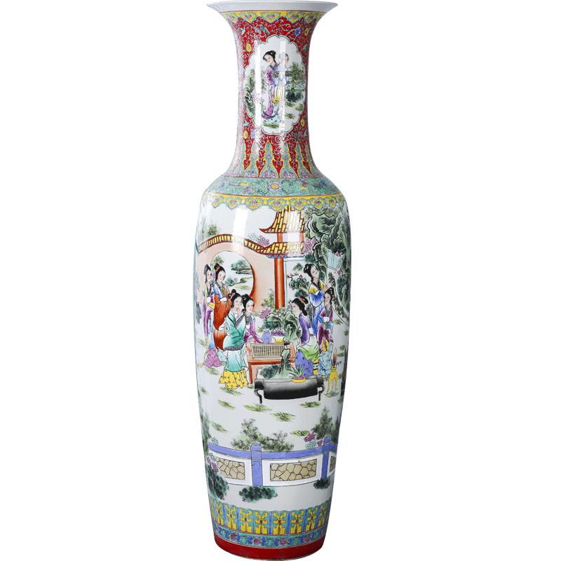 Jingdezhen ceramics of large vases, hand - made pastel twelve gold hair pin had the sitting room the hotel Chinese style furnishing articles