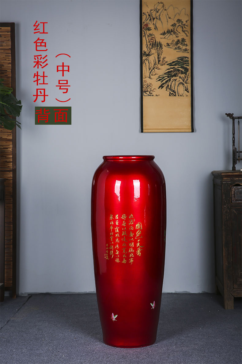 Jingdezhen ceramics glaze landing large crystal vases, flower arrangement home sitting room hotel furnishing articles pottery three - piece suit