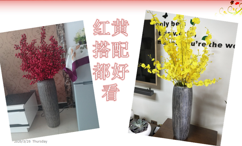 Jingdezhen ceramics vase landing modern north European style living room decoration furnishing articles lucky bamboo contracted the flower arranging flowers