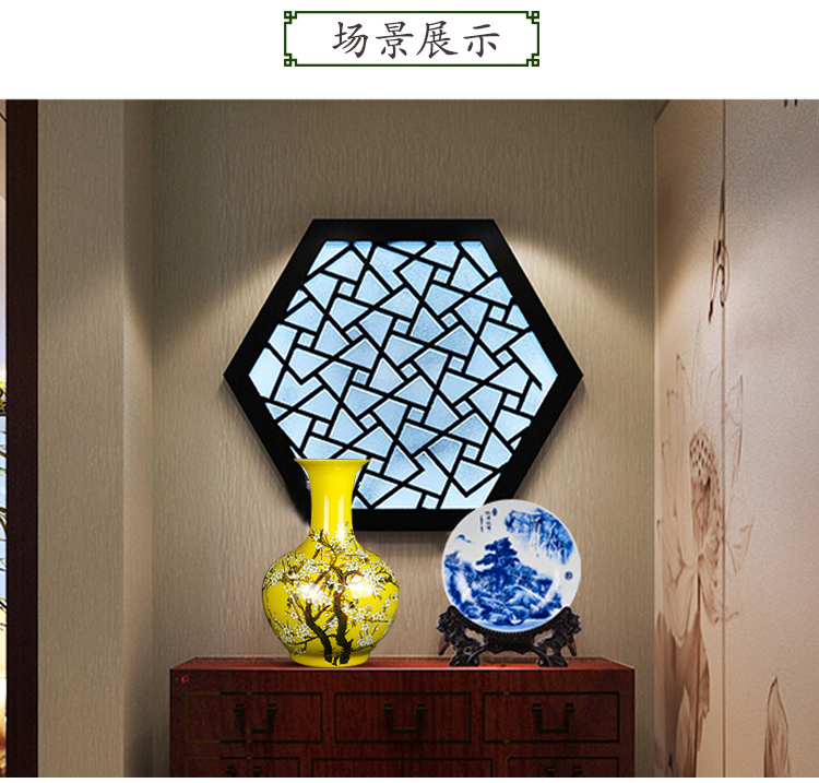 Jingdezhen ceramics vase beaming the design of new Chinese style household yellow flower arrangement sitting room adornment is placed