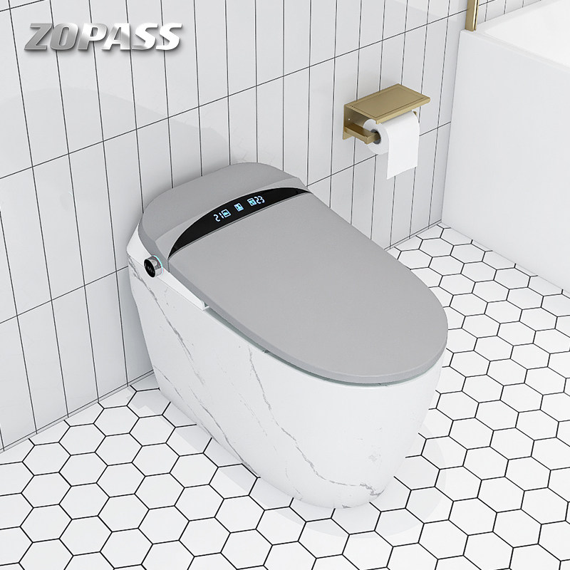Personality smart toilet cover one-size ceramic color seat, hot baking ring dry automatic toilet