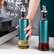 Stainless steel oil Pot Kitchen seasoning bottle oil jar set Glass leak-proof oil bottle household soy sauce bottle vinegar bottle vinegar pot