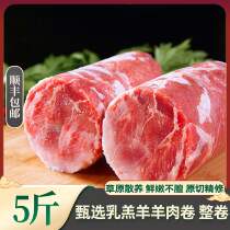 Lamb rolls whole pure lamb fresh raw cut Tan sheep authentic mutton slices hot pot ingredients commercial fat sheep rolls