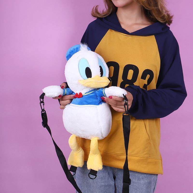 shoulder bag cute cartoon donald duck plush doll backpack
