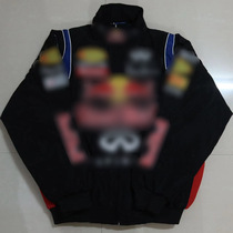 Racing suit trendy style cool style European and American style fully embroidered casual long-sleeved black cotton suit A288