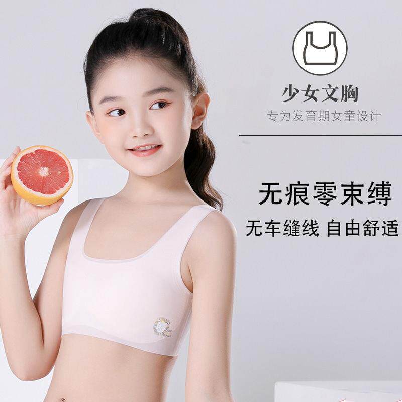 Girl's Development Vest 10-11-12-13-15-year-old Pupil Girl's Cotton Bra Big Children's Underwear Summer