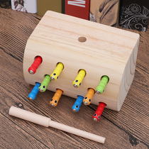 Childrens baby early education educational fishing toys catch caterpillar game magnetic insect 1-2 3 years old intelligence