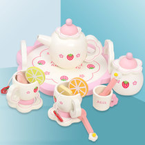 Childrens house toy simulation wooden afternoon tea tea set teapot girl birthday gift kitchen kitchenware set