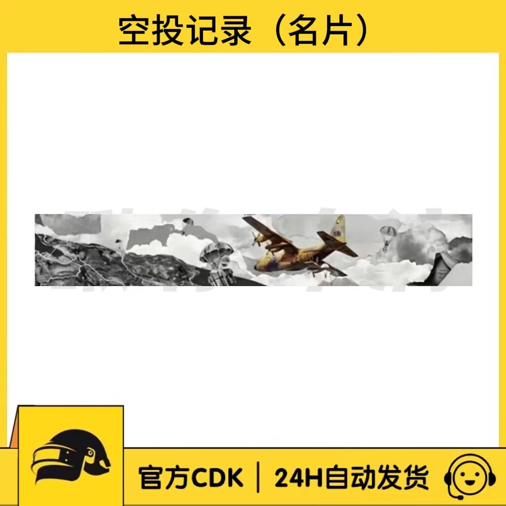 PUBG（PlayerUnknown's Battlegrounds）名刺、エアコン記録名刺、CDK、静的名刺、ネームプレート、CDK