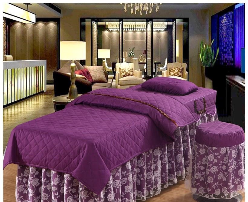 180/70 giường làm đẹp bao gồm bốn bộ dày dày tùy chỉnh được thực hiện mùa thu và mùa đông chăn che vườn gió vật lý trị liệu ba vòng đầu - Trang bị tấm ga trải giường spa đẹp