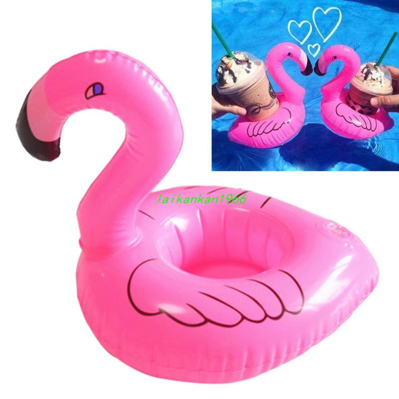 Inflatale Cute Pink Bird Bird Drink Cup Holder Floats Beer Coast