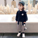 Girls fleece suit winter 2022 new baby foreign style autumn clothing children fashionable autumn and winter children's sweater children's clothing