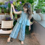 Летняя одежда, комплект, летние штаны, популярно в интернете, свободный крой