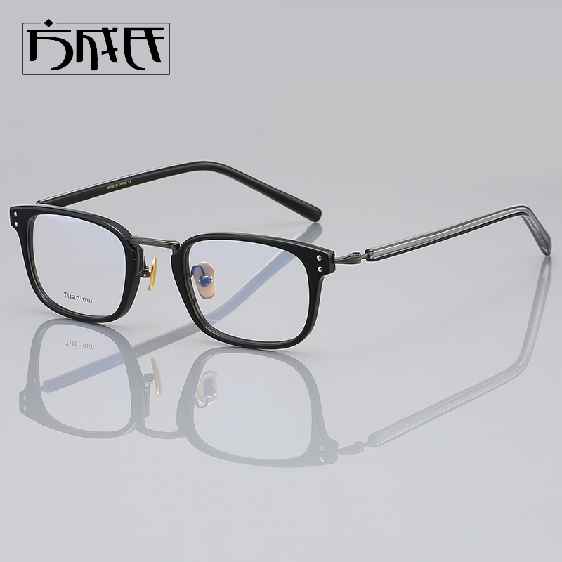100 lap retro ancient gold hand height myopia glasses Japanese hand build short box small GMS-820 male and female