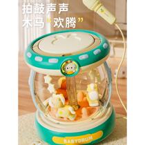 Baby playing merry-go-round hand clapping drum 0-6-12 baby clapping drum moon music pregnancy ten months early education puzzle can