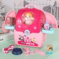 Childrens Home Family Pets Toy Girl Carry-pack Baby Kitty Puppy Model 2-Year-3-6 Birthday Gift