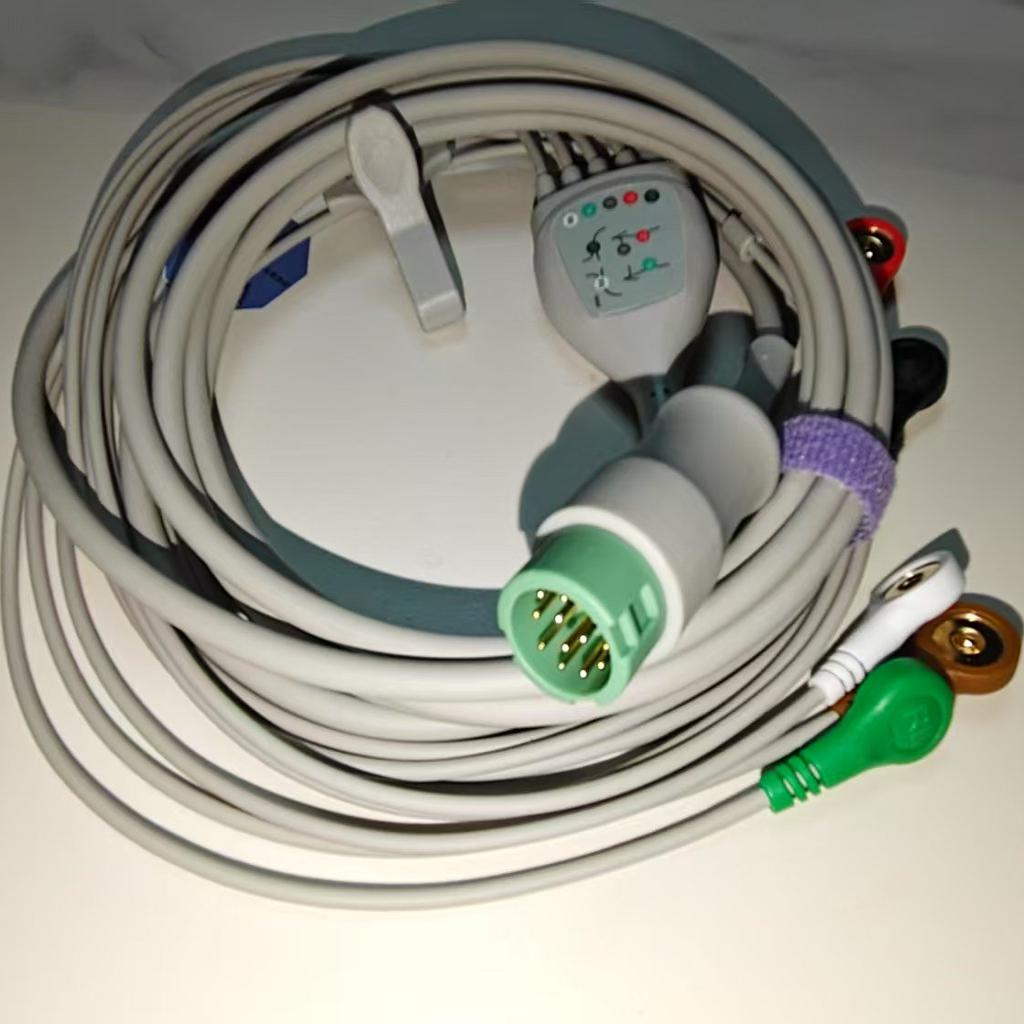 兼容12针5导心电导联线适用于迈瑞uMEC6 7 IPM10T5T8N12N15监护仪