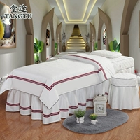 Hành lang cách châu Âu bông đẹp bedspread denim bedspread Điều trị cơ thể rắn massage munsu thể được tùy chỉnh - Trang bị tấm ga trải giường spa