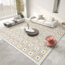 Medieval Carpet Living Room Small Plaid Thickening Imitation Cashmere Retro Chessboard Lattice Home Stripe Ground Cushion Bedroom Ins Wind