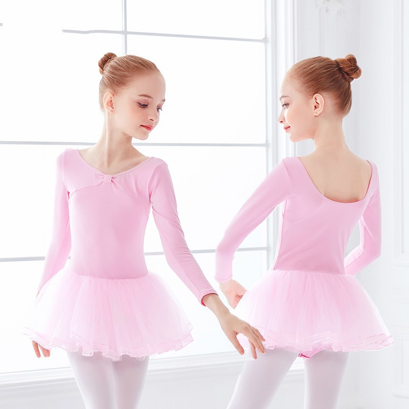 Children's Ballet Dress Fall Dance Dress Girls Dance Costume Long Sleeves Chinese Dance Show Han Version Dress