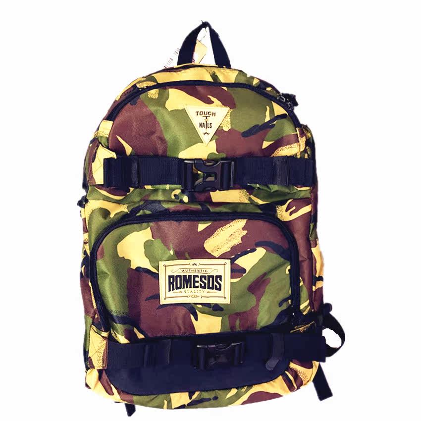 Backboard skateboard sports backpack shoulder green camouflage US RomeSDS Park Pack special price