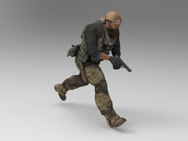 图片[6]-C4D游戏3D人物FBX作战士兵带骨骼STL三维模型OBJ素材Blender文件-cg男孩