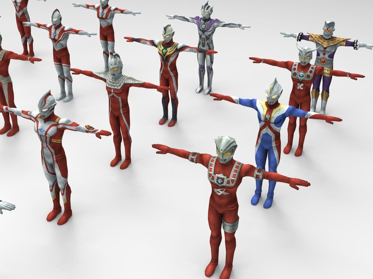 图片[3]-C4D奥特曼FBX卡通动漫STL人物角色OBJ三维模型Blender素材Maya-cg男孩