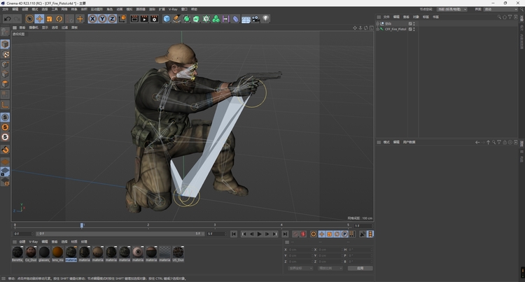 C4D游戏3D人物FBX作战士兵带骨骼STL三维模型OBJ素材Blender文件-cg男孩