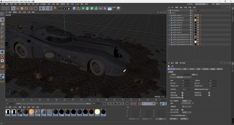 图片[4]-C4D科幻蝙蝠侠3D战车FBX跑车STL游戏场景道具OBJ模型Blender素材-cg男孩