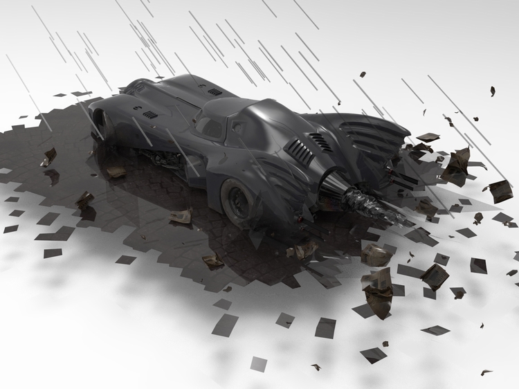 图片[2]-C4D科幻蝙蝠侠3D战车FBX跑车STL游戏场景道具OBJ模型Blender素材-cg男孩