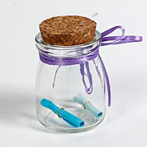New luminous bottle with pentagonal stars small wishing drifting glass creative hand folding plastic tube origami jar