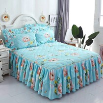 Bedspread quilted padded bed skirt Korean version of the single piece of autumn and winter warm bed covers 1 5m1 8 M2 may be three four