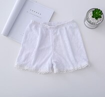 Side fat people elastic winter dual-use women anti-light safety pants spring flat corner lace wear fashion race