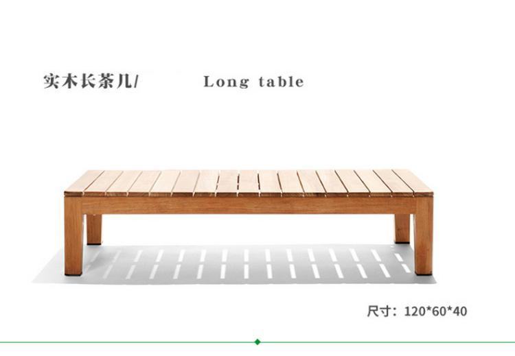 Bàn ghế ngoài trời gỗ rắn đơn giản hiện đại giải trí bàn ghế ban công ngoài trời mây nội thất sân vườn sáng tạo ghế mây - Đồ gỗ ngoài trời ghế ngoài trời đẹp
