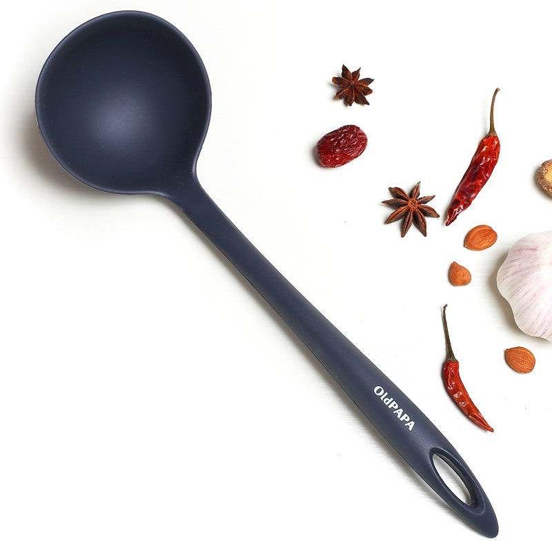 Silicone spoon Large kitchen silicone spoon spatula Kitchen long handle household large spoon high temperature cooking shovel