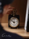Chikuo Home Living Room Entrance Decoration Accessible Luxury High-End Imported Metal Aluminum Small Square Clock Table Clock Desktop Ornaments