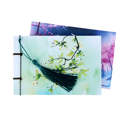 【4本】A6线装古典记事古风笔记本