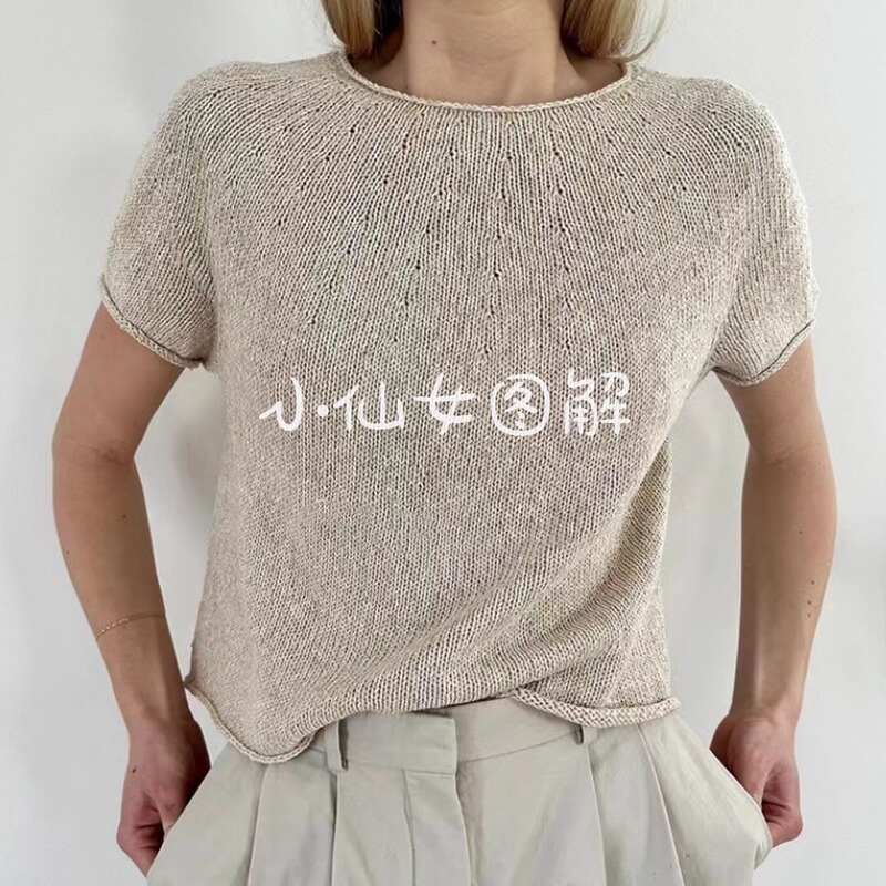3170 Gillian Tee Women's Sweater Knitting Text and Diagram Tutorial