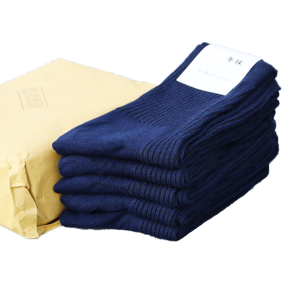 10 pairs of military training socks men's standard summer socks wear-resistant winter socks long tube deodorant dark blue black sports socks