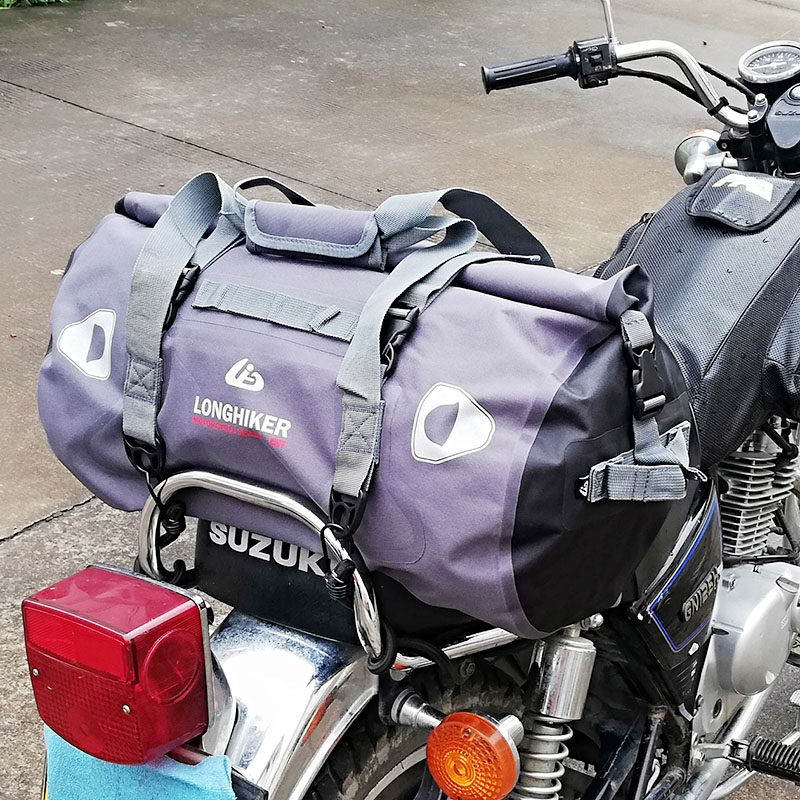 LONGHIKER locomotive bag horizontal bag waterproof rear seat bag wear-resistant TPU camel bag motorcycle travel locomotive sports pack
